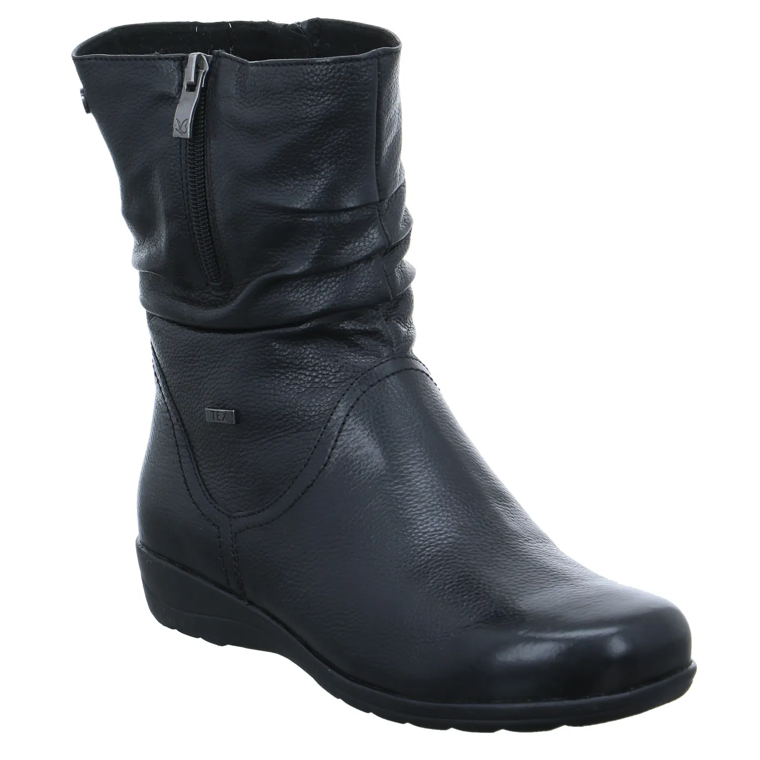CAPRICE Comfort-Stiefelette Schwarz Leder  mit TEX
