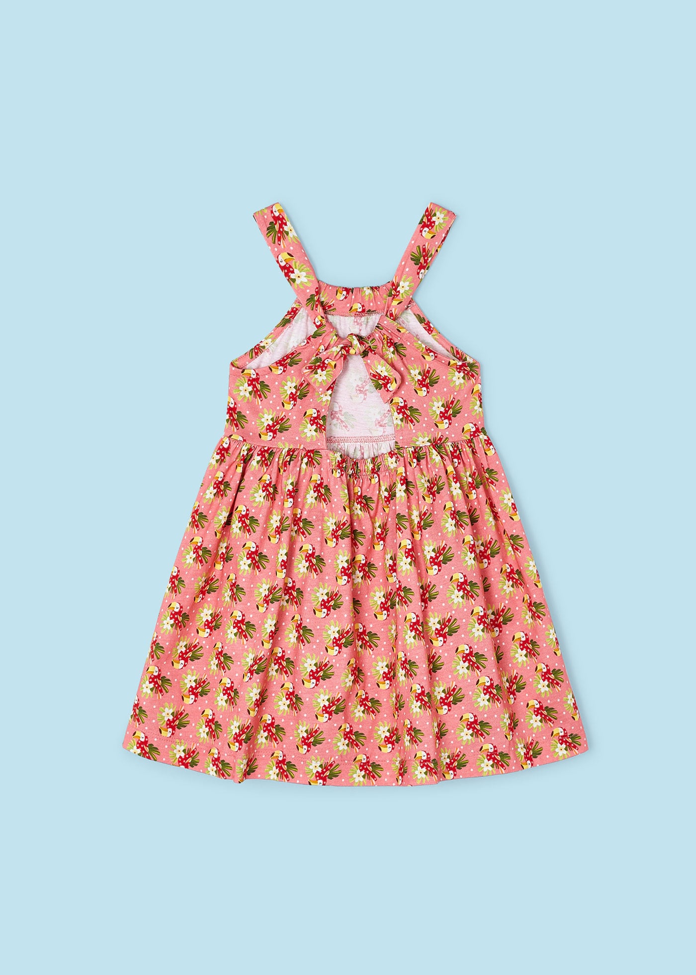 Vestido Better Cotton com estampa de flamingos para meninas