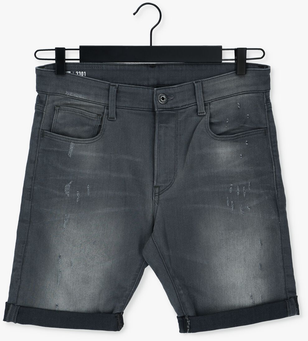 G-STAR RAW grijze g-star raw korte broek 3301 slim short
