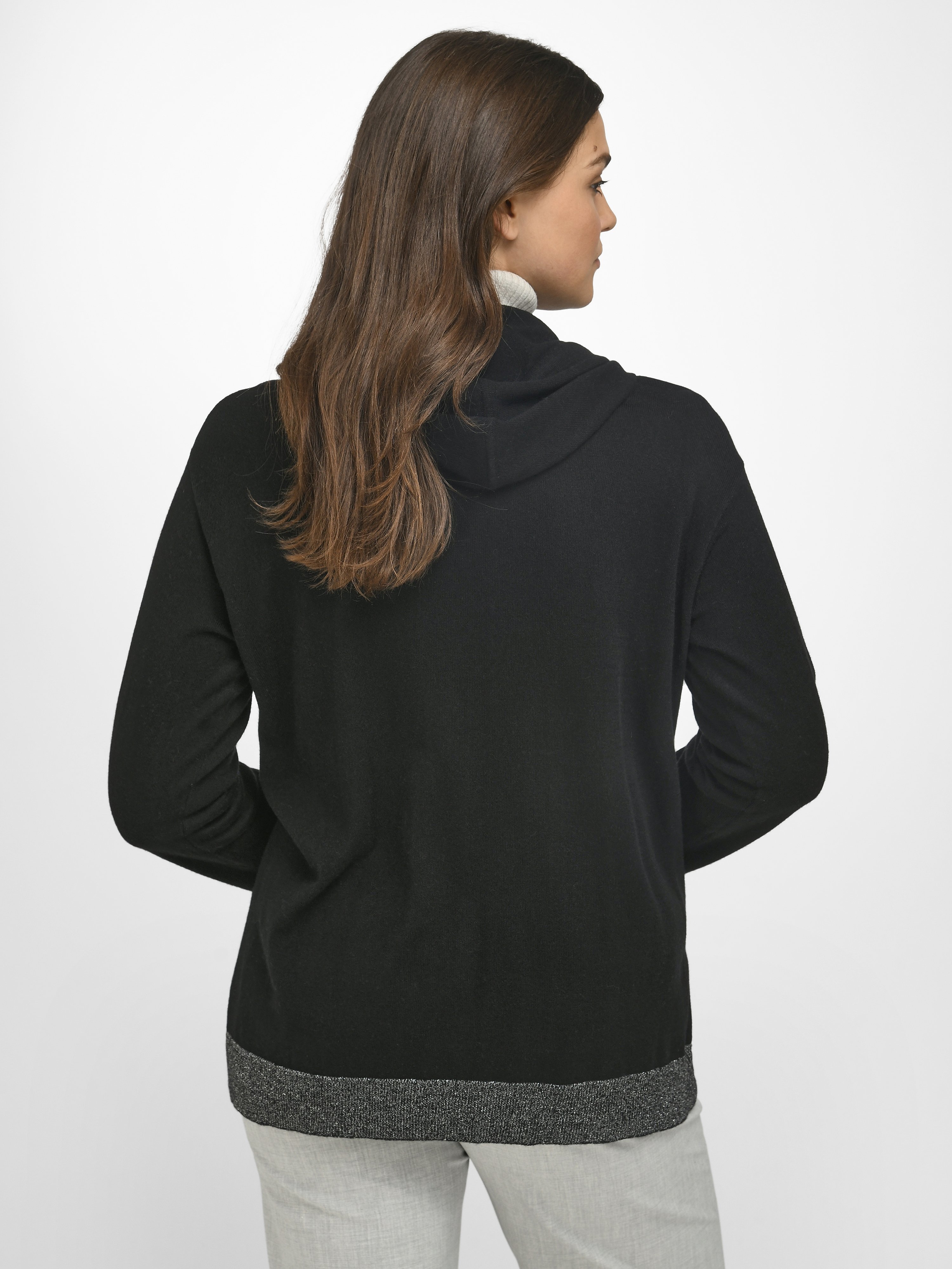 Hoodie-Strickjacke
