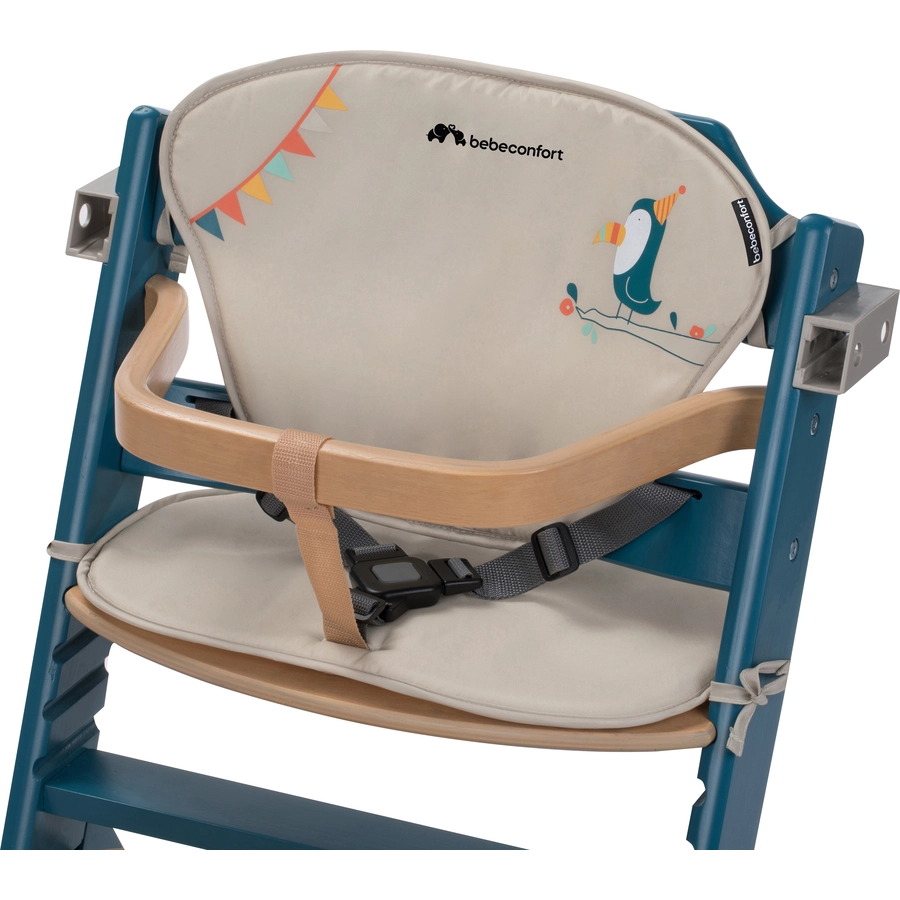 Bebeconfort Hochstuhl Timba mit Kissen Petrol BlueHappy Day