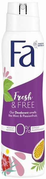 Fa Fresh & Free Mint & Passionfruit Deodorant Spray 150ml