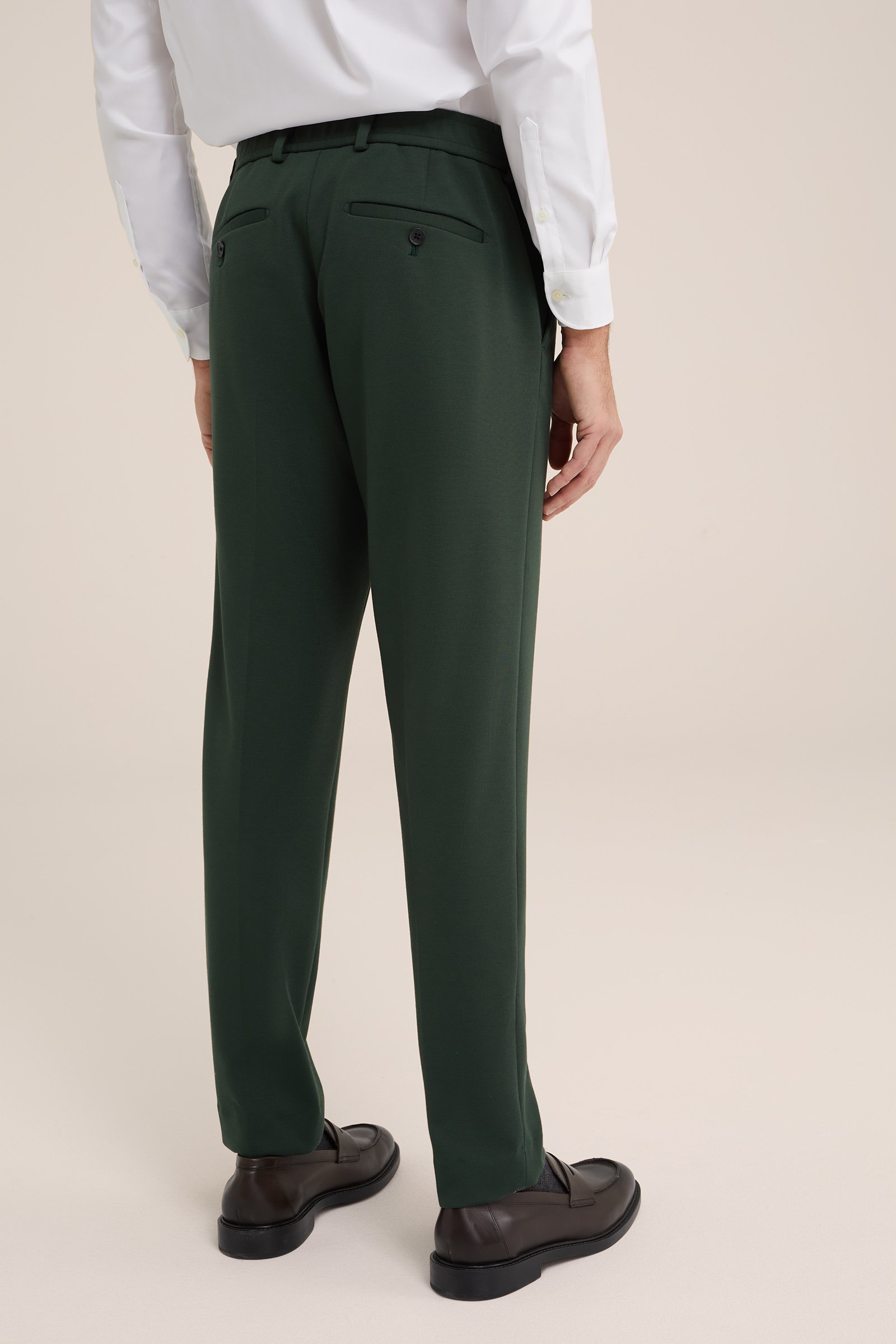 slim fit pantalon Van Gils Donkergroen