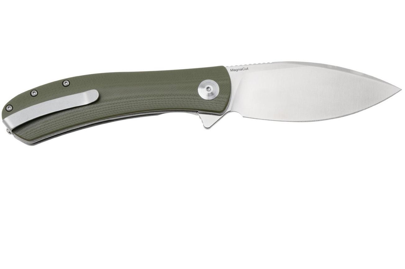 Trollsky Knives Mandu XL MT019-XL Satin CPM MagnaCut, OD-Green G10 zakmes