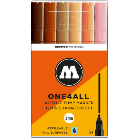 Molotow One4All 127HS 2 mm Character-Set by MolotowAcrylmarker - 2 mm