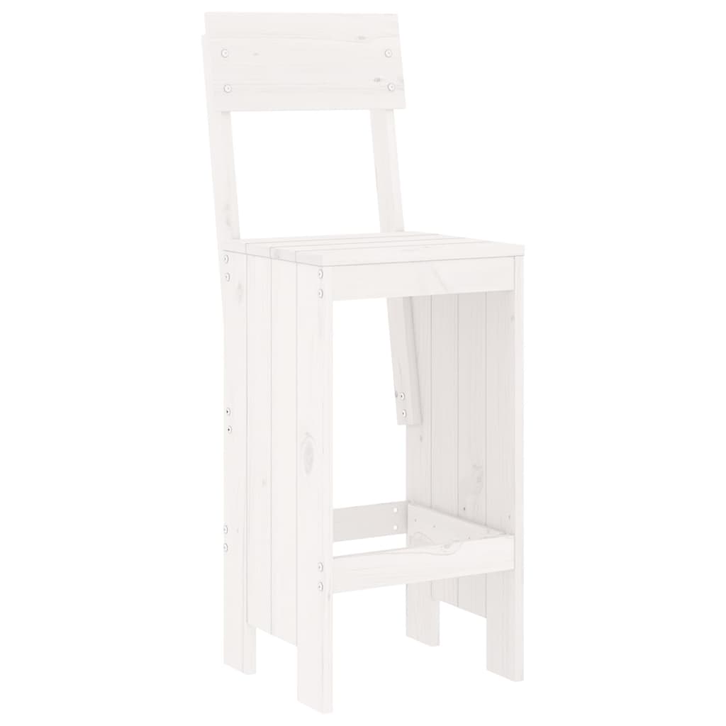 Ensemble de bar de jardin 5 pcs blanc bois massif de pin
