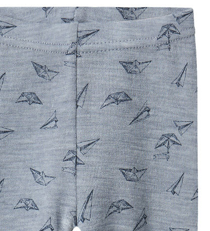 Name It Leggings - Uld - NbmWang - Tradewinds m. Papirfly