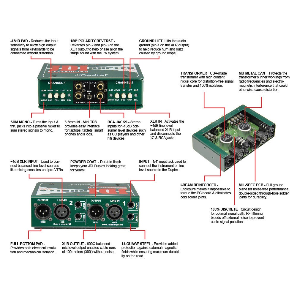 Radial JDI Duplex MK5 Stereo Direct Box