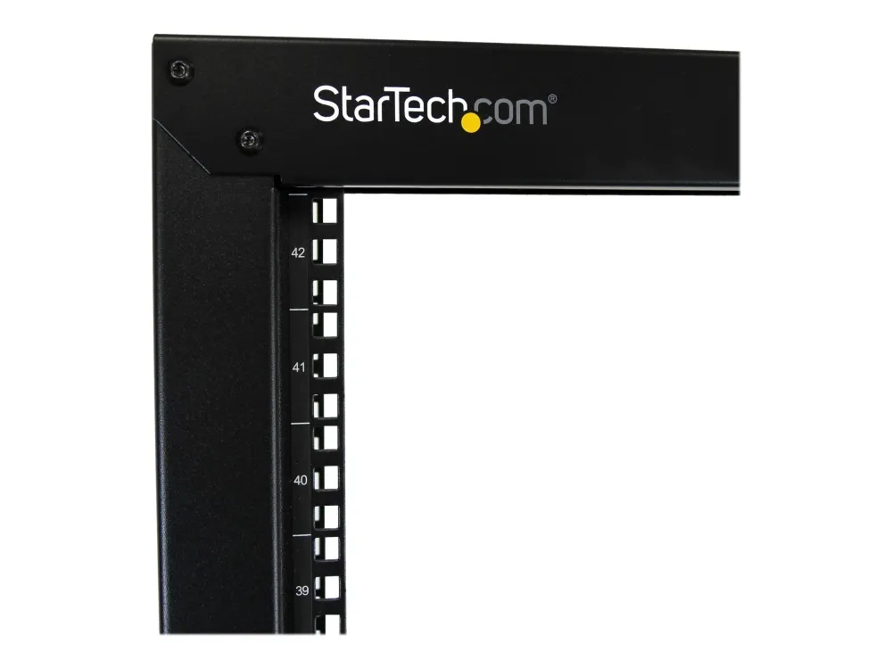StarTech.com 42U Mobile Open Frame Network Rack with Wheels- 663lbs - 2 Post 19