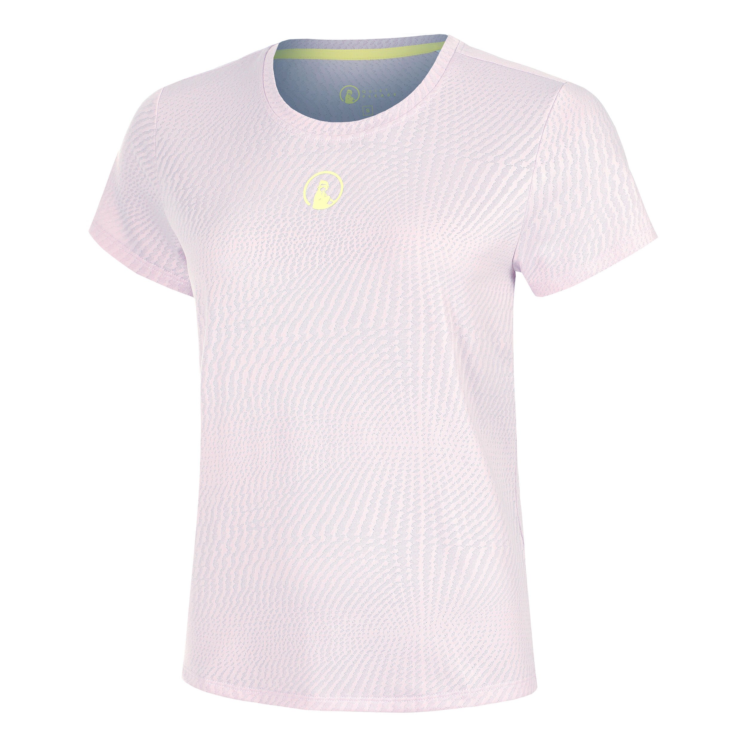 Quiet Please Mind Spin T-shirt Femmes - Lilas , Jaune