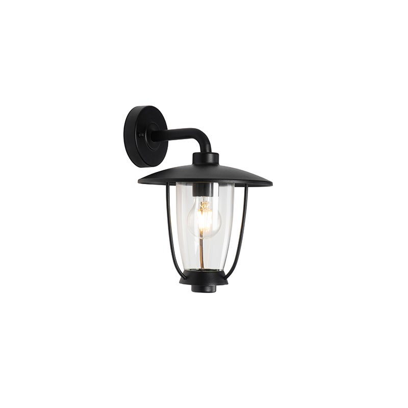 Moderne buitenwandlamp, zwart, IP44 - Khana