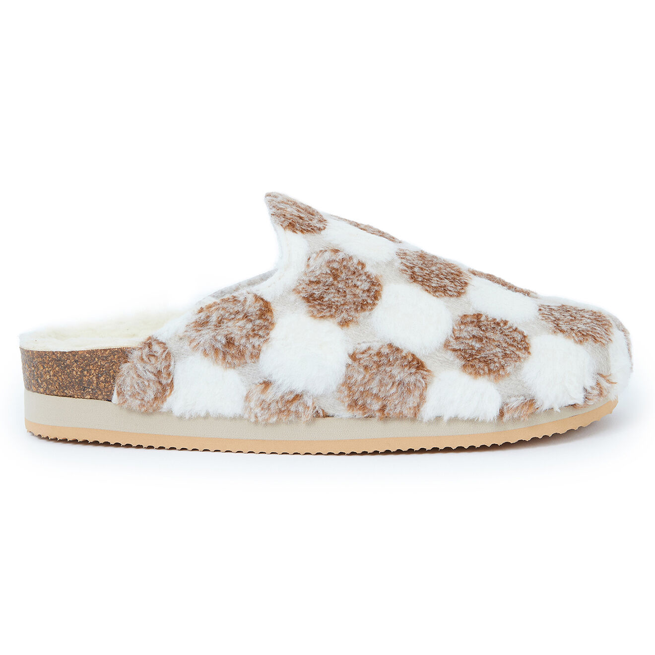 Mandèl Chaussons Angel Pois marron/blanc