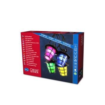 Konstsmide feestverlichting lichtsnoer 10 LED lampen multicolor 4,5 m