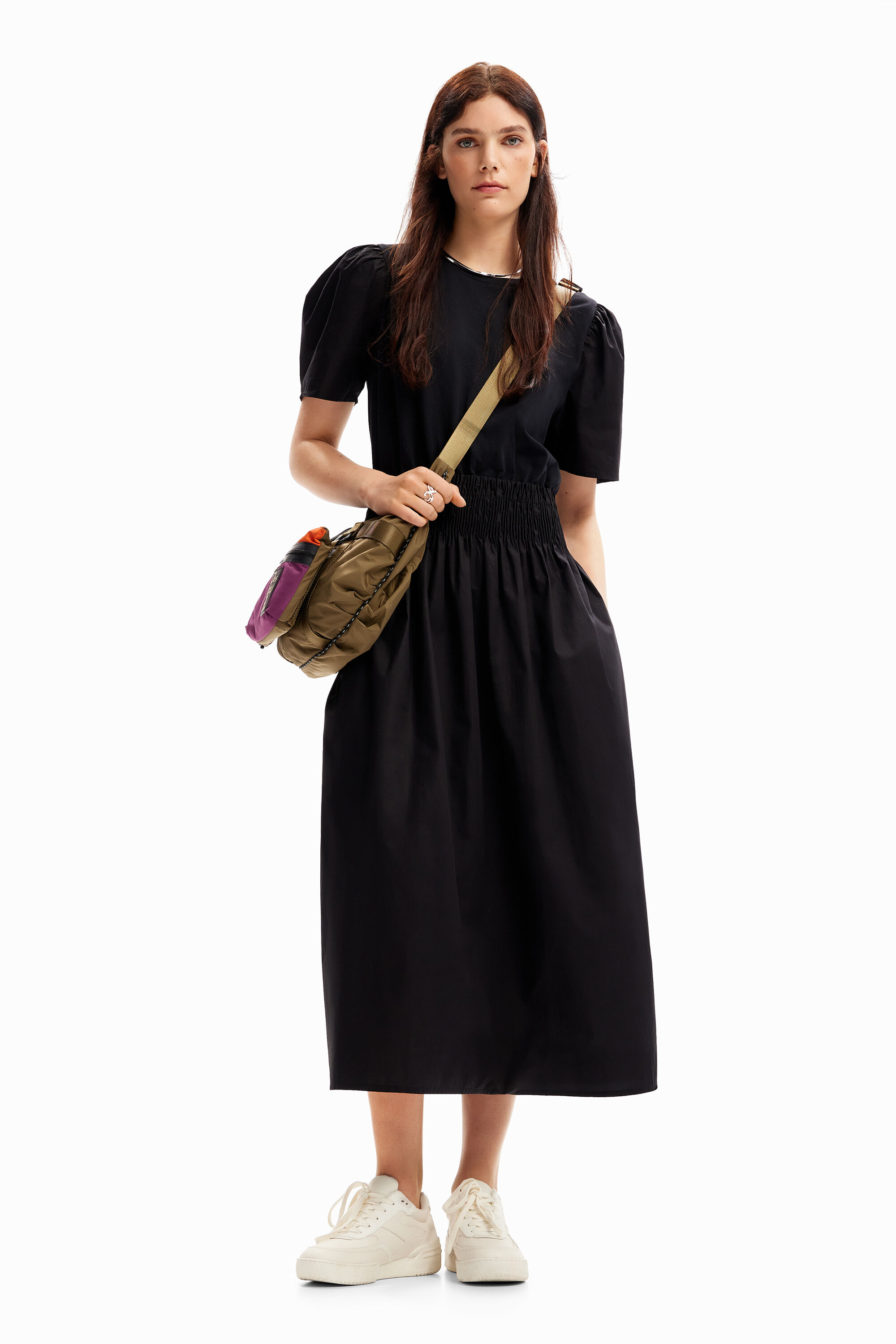 Robe midi combinée
