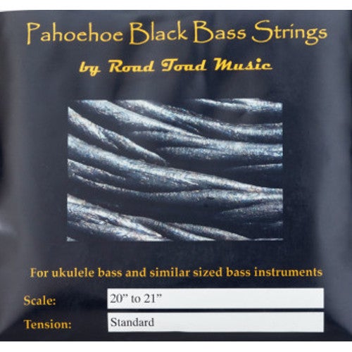 Kala Pahoehoe Black Bass Strings snarenset voor bas-ukelele
