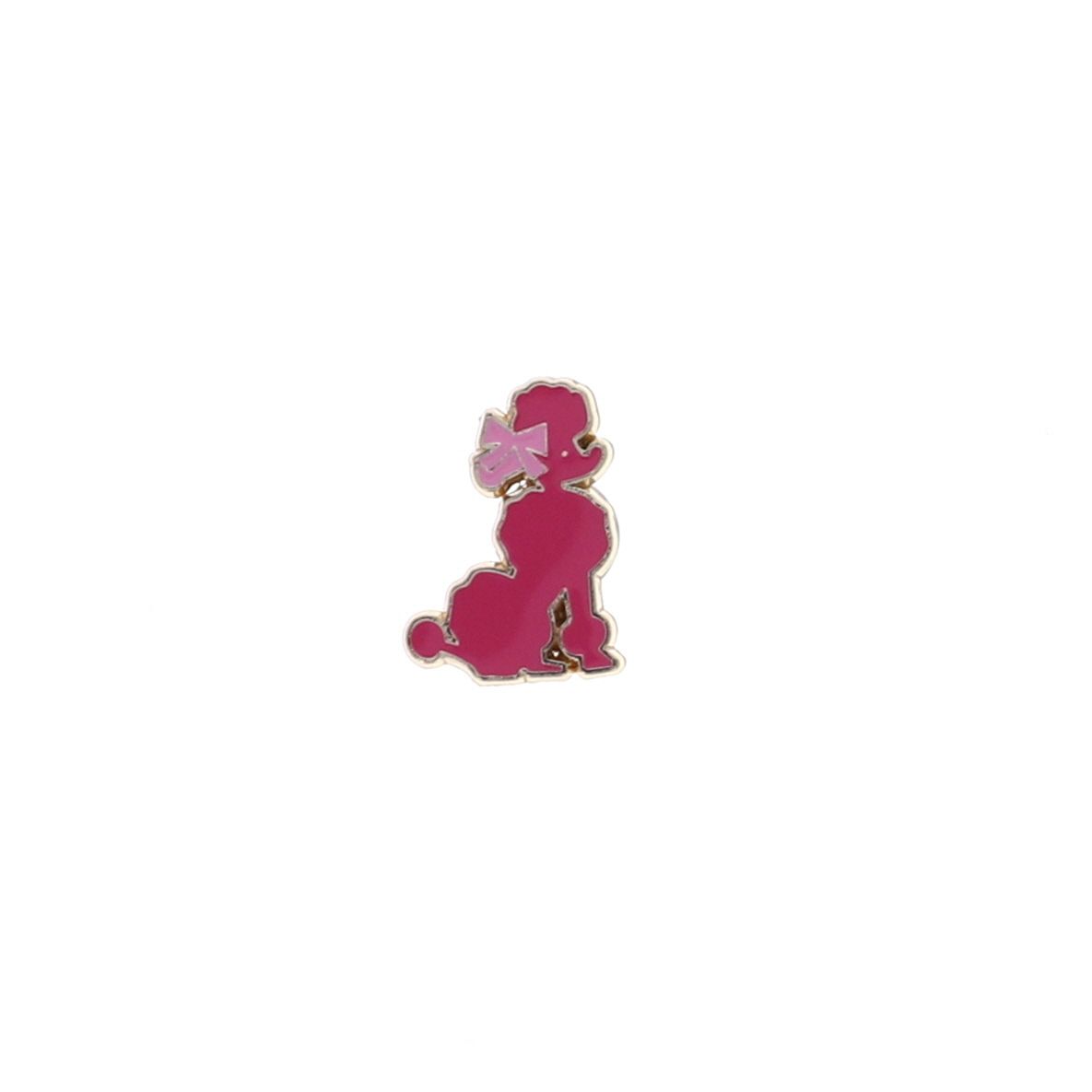 Pin's chien caniche royal rose Roodoudou