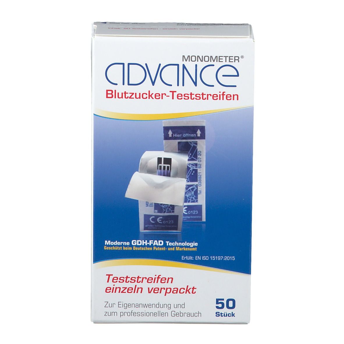 Advance Monometer® Blutzucker-Teststreifen GDH single