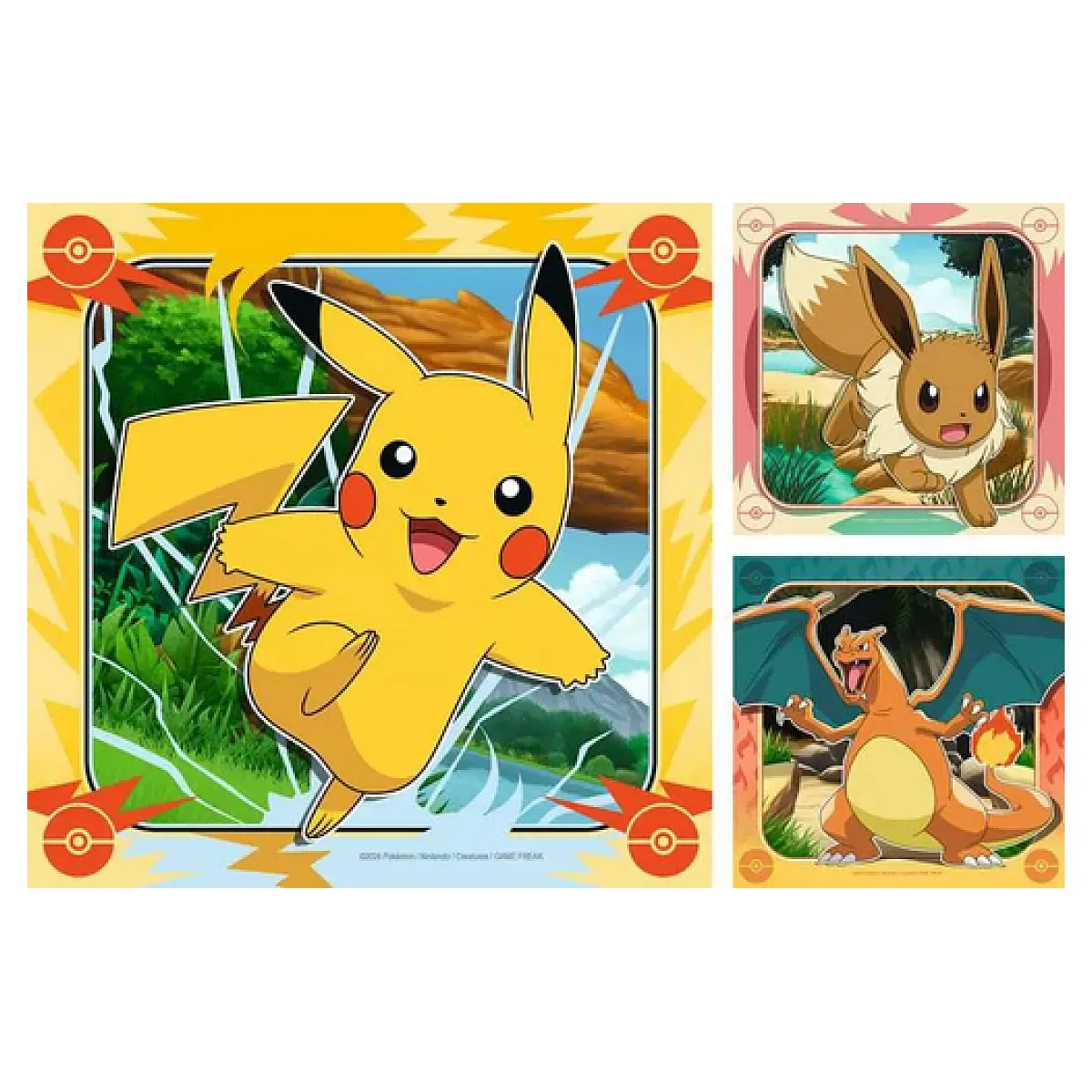 Ravensburger Pikachu, Dracaufeu et Evoli