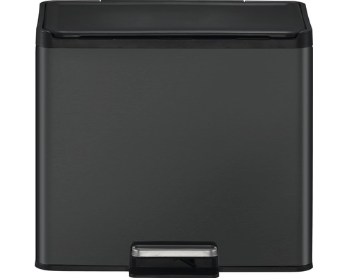 EKO EcoCasa III pedaalemmer, 2 compartimenten (2 x 15 liter), zwart