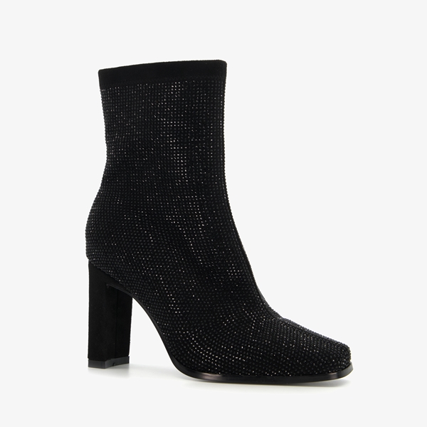 Nova dames enkellaarsjes met strass steentjes