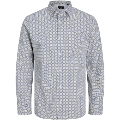 Jack & Jones - 12251125 JPRBLABLACKPOOL STRETCH SHIRT LS SS24 SN TROPOSPHERE Azul