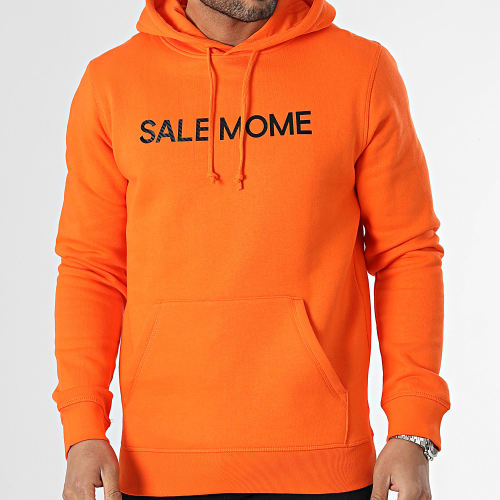 Sweat Capuche Carbone Nounours Orange Noir