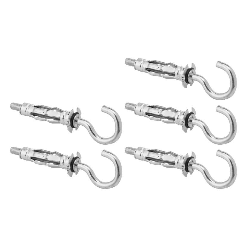 Ekspansjonsplugger med C-krok 5-pk M4 33xØ8 mm