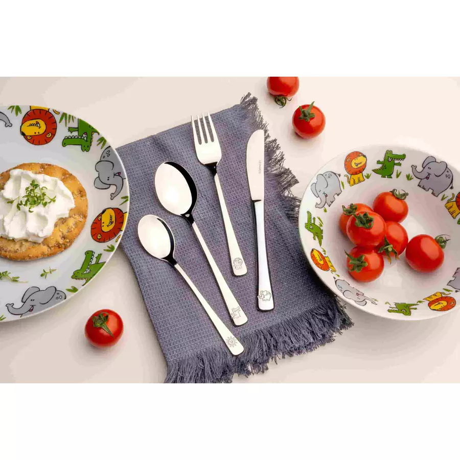 Leonardo Kinderbesteck Bambini 4er Set silber