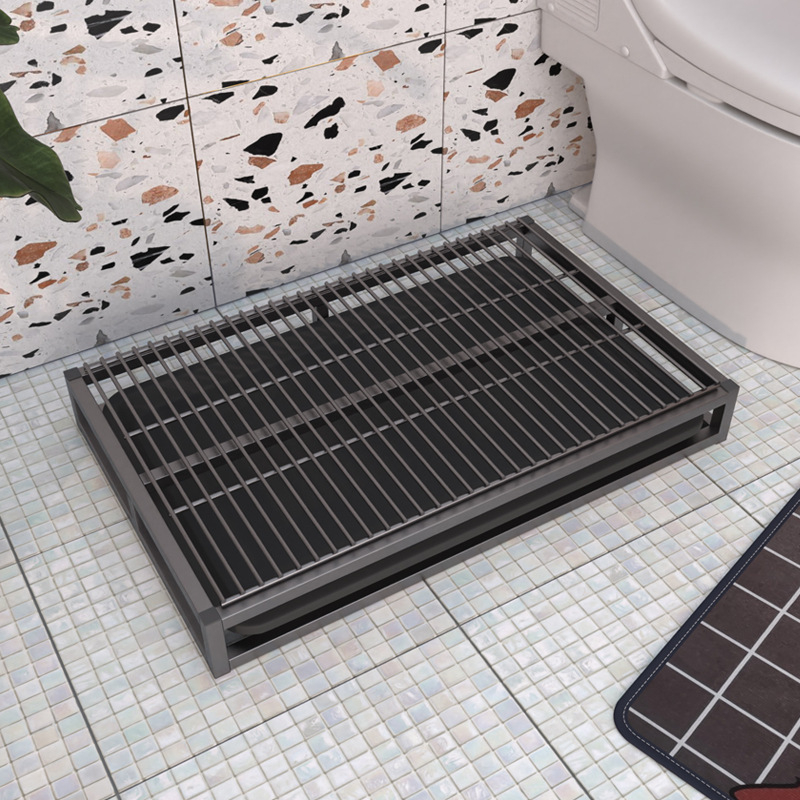 (52x34cm) Hundeklo Welpen Trainings Toilette Hunde WC mit Auffangschale - Schwarz