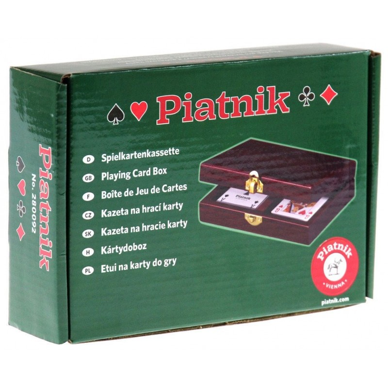 Coffret en bois pour jeux de cartes