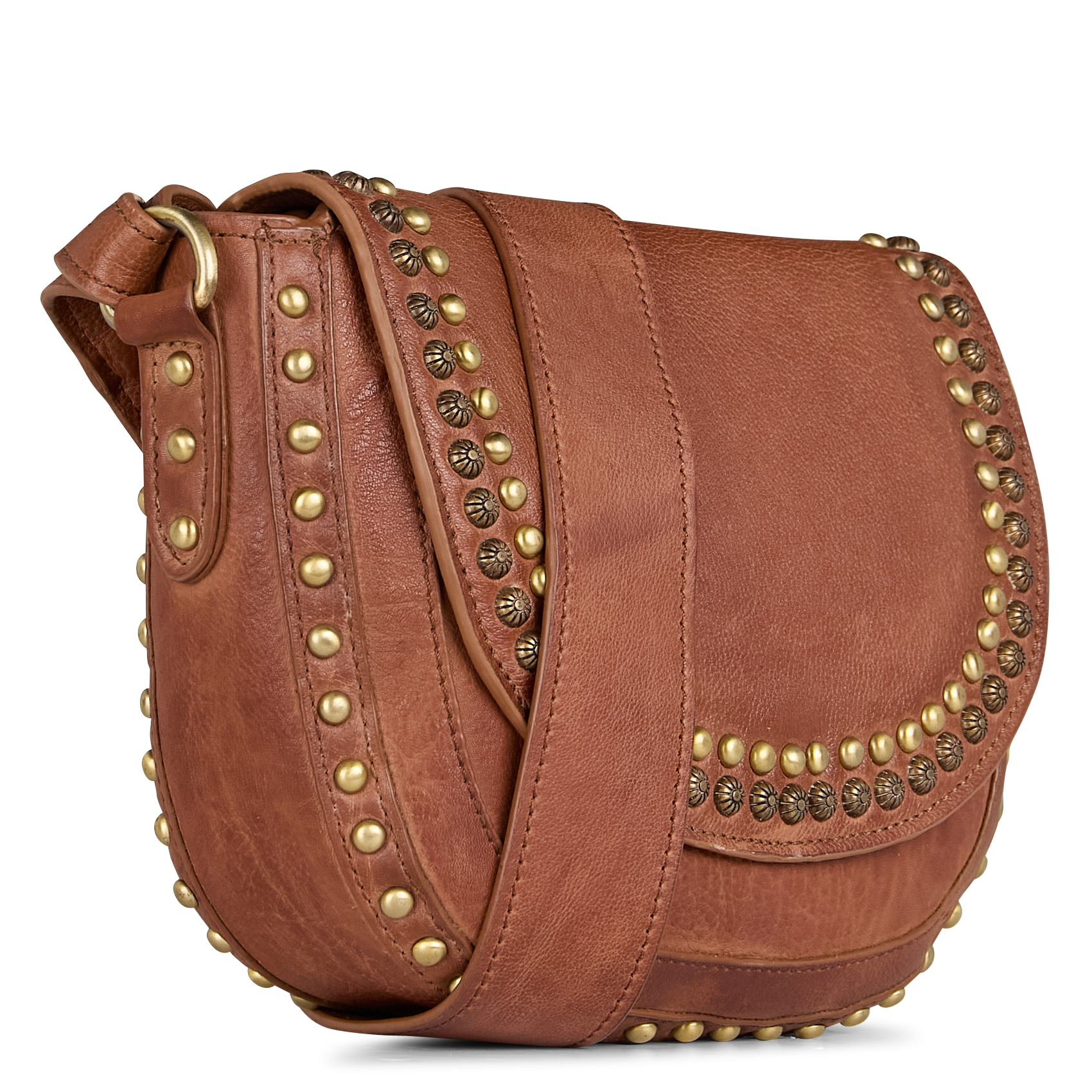 GASPARD MINI - Sac bandoulière en cuir | Beige