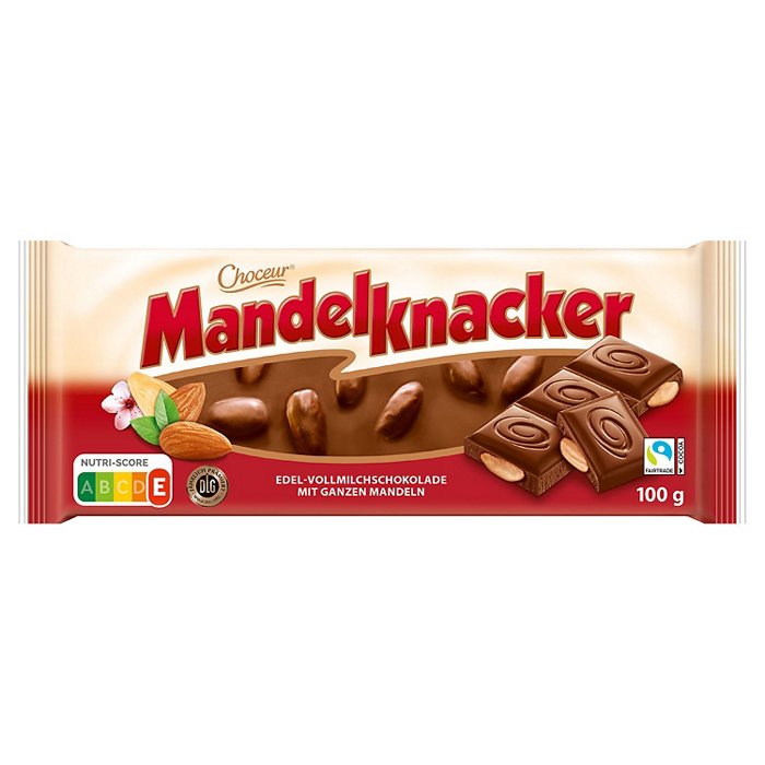 CHOCEUR Mandelknacker 100 g, Vollmilch Mandel