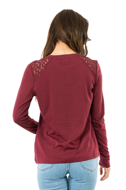 tee shirt manches longues superdry w6010363a rouge