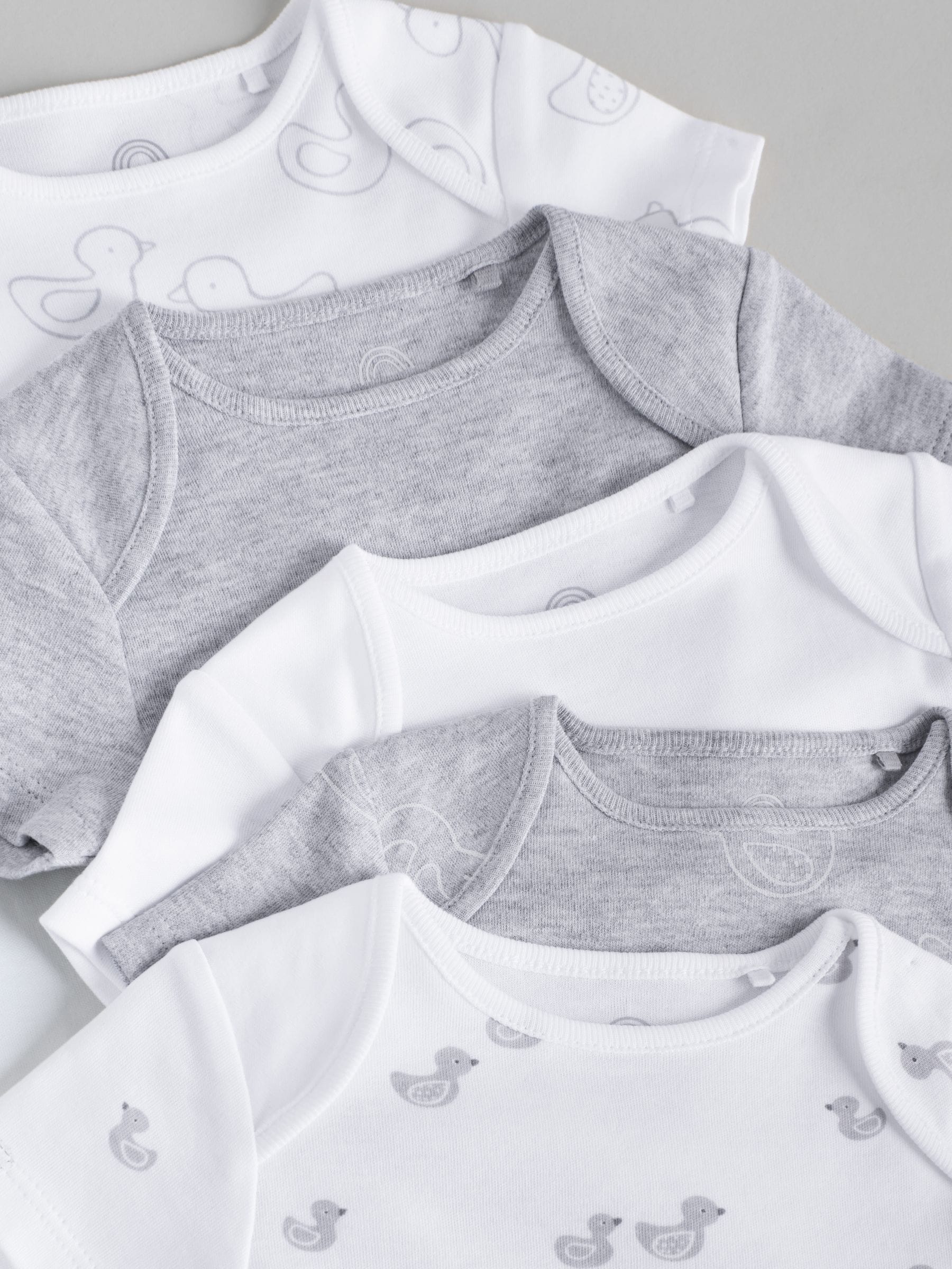 Grijs - Baby Short Sleeved Bodysuits 5 Pack