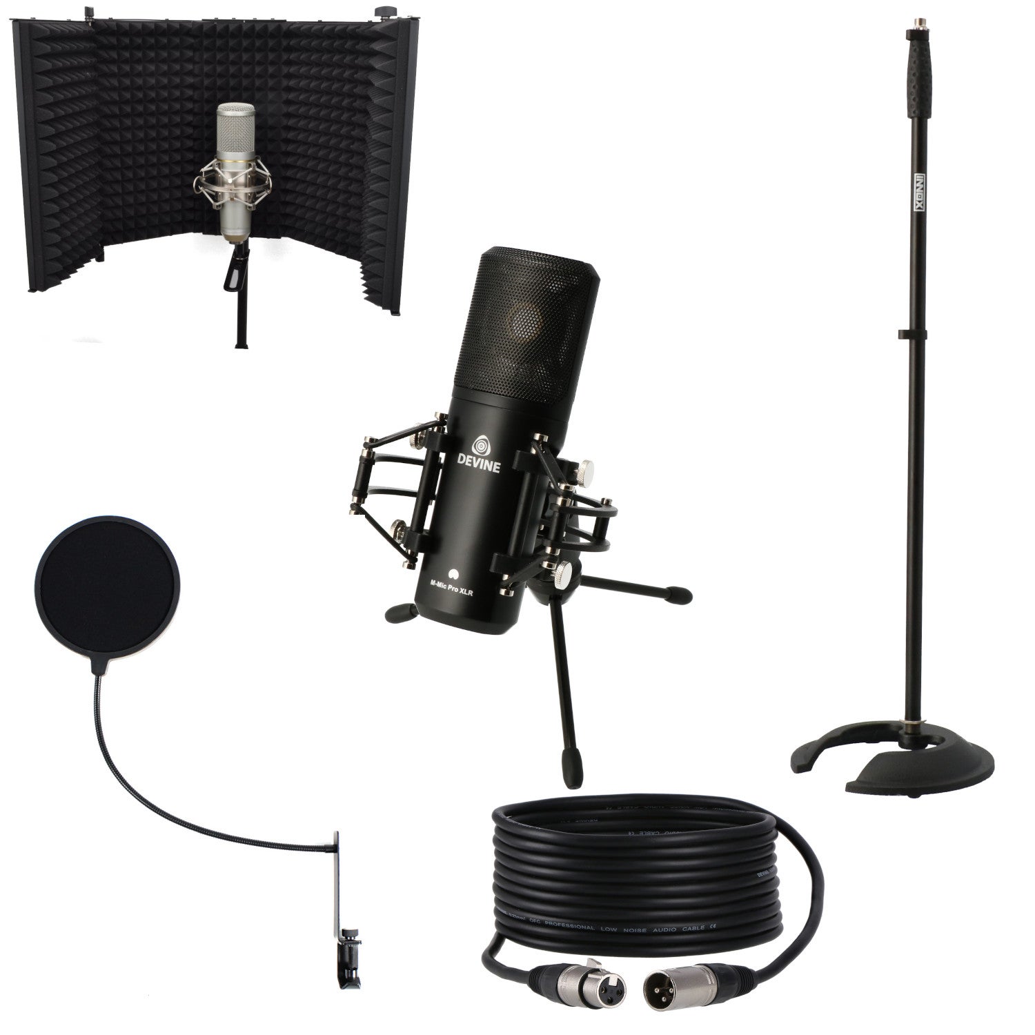 Devine M-Mic PRO XLR BK - BAX advised set - studio vocal