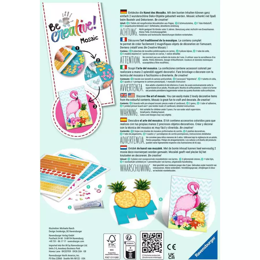 Ravensburger BeCreative Mosaic Tropical bunt