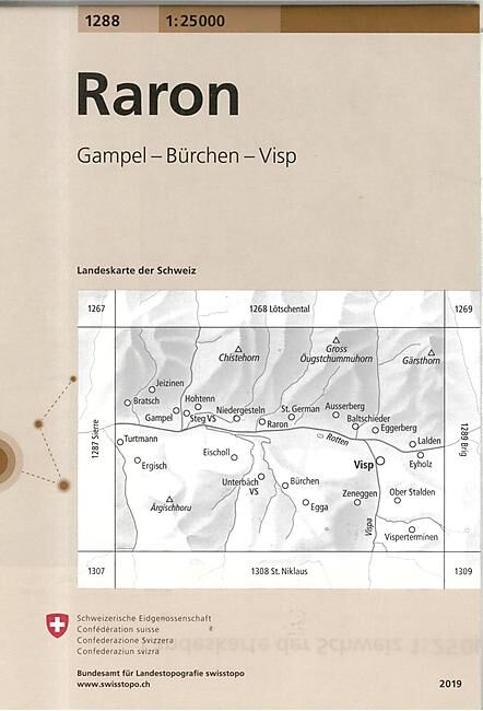 BUNDESAMT - 1288 RARON ECHELLE 1 25 000