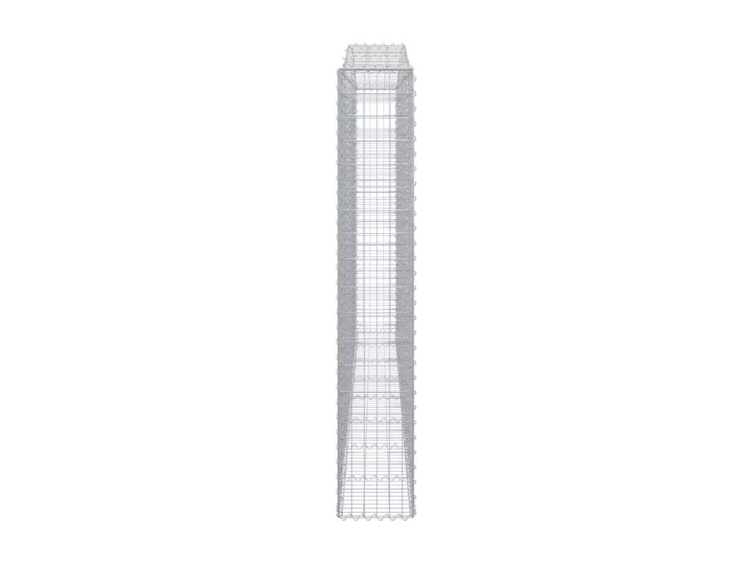 Paniers à gabions arqués 3 pcs 400x30x180-200 Fer galvanisé