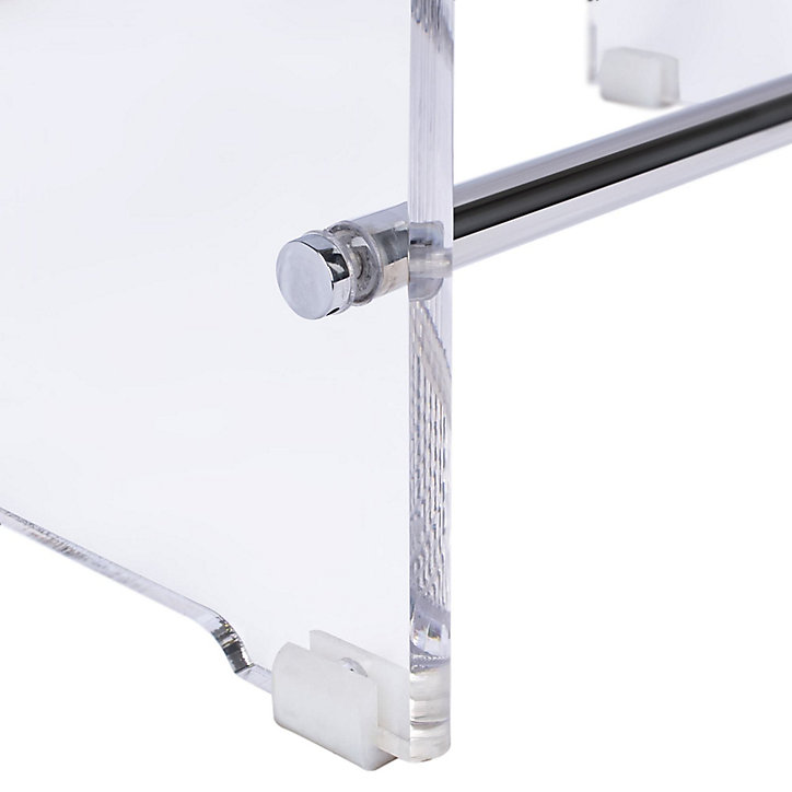 Tabouret de douche acrylique transparent Schulte 39 x 27 x 47 cm