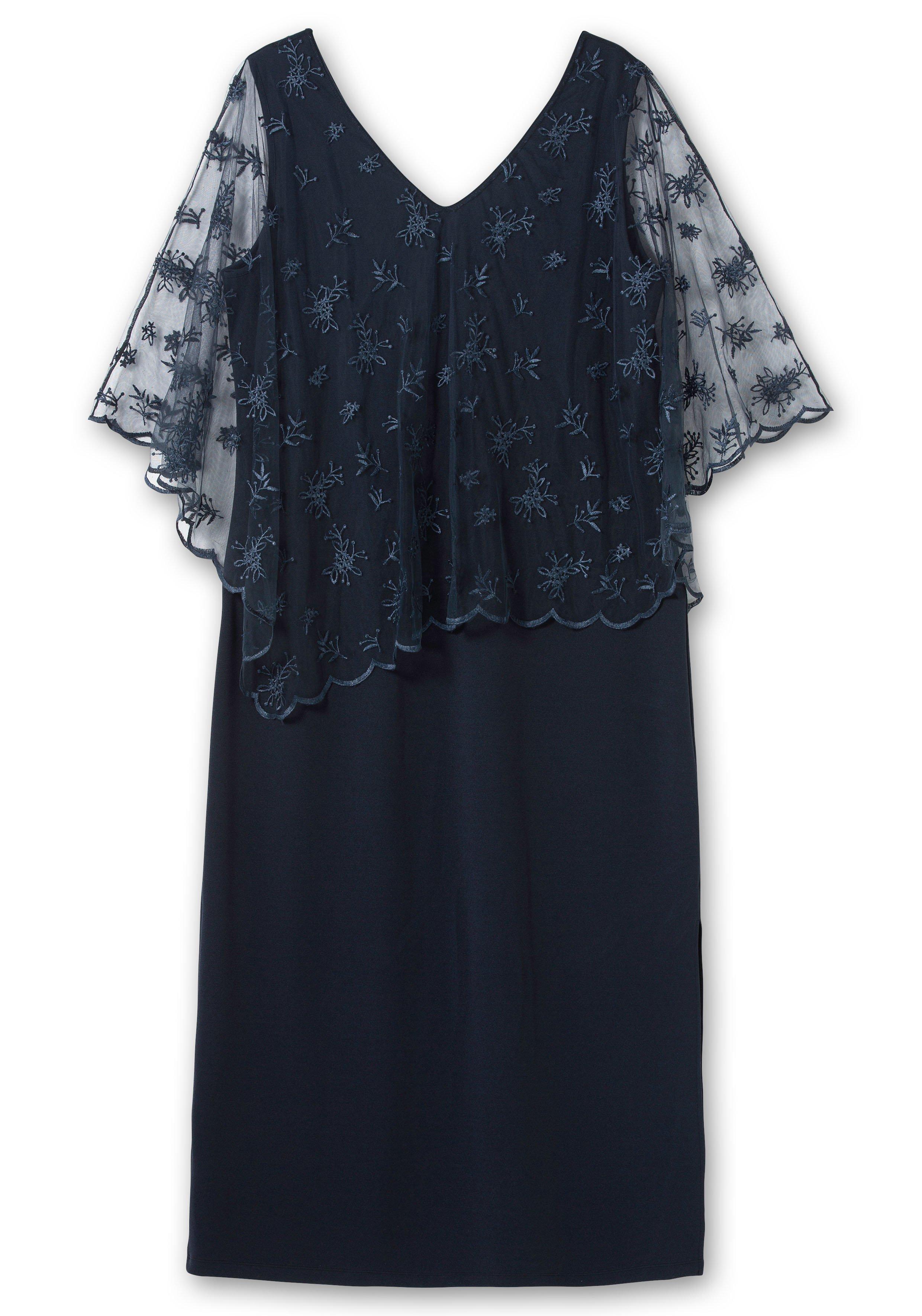 Abendkleid im Lagenlook, mit Mesh und Spitze