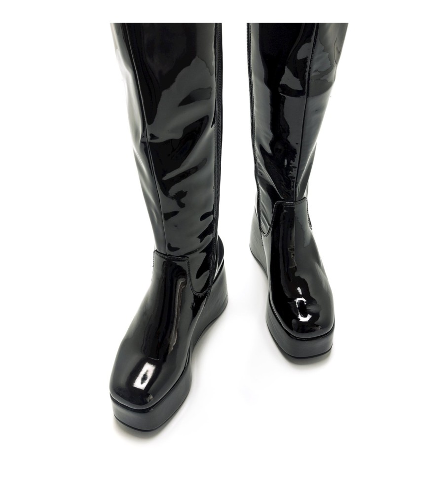 Botas Mustang Night, pretas - Altura do salto: 9 cm -