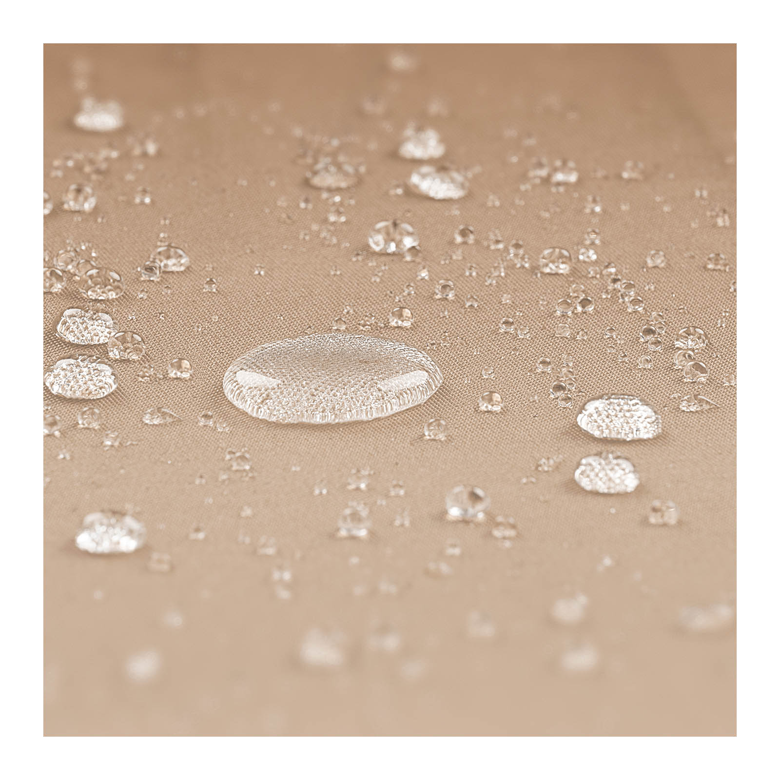 Parasol de terrasse hexagonal diamètre 270 cm inclinable crème