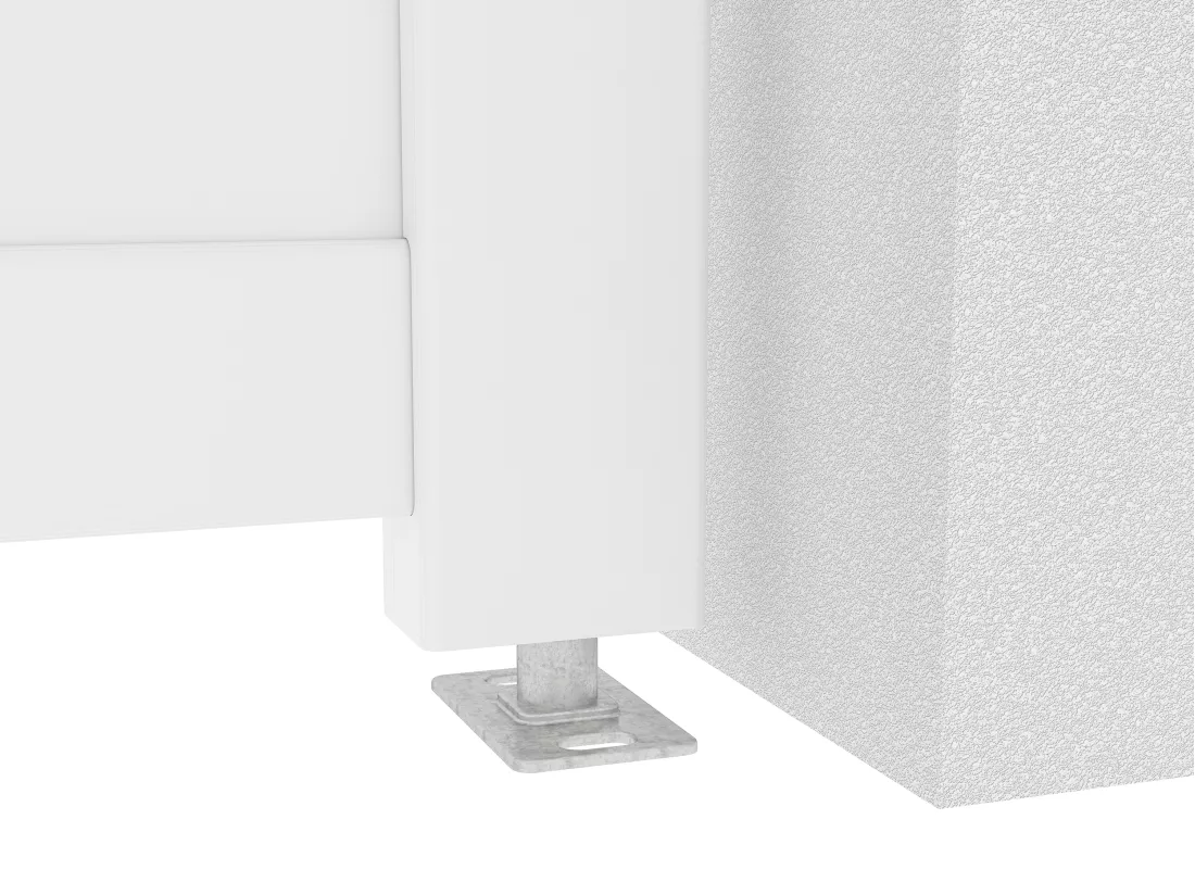 Portail électrique battant aluminium plein L355 x H181 cm blanc - NAZARIO