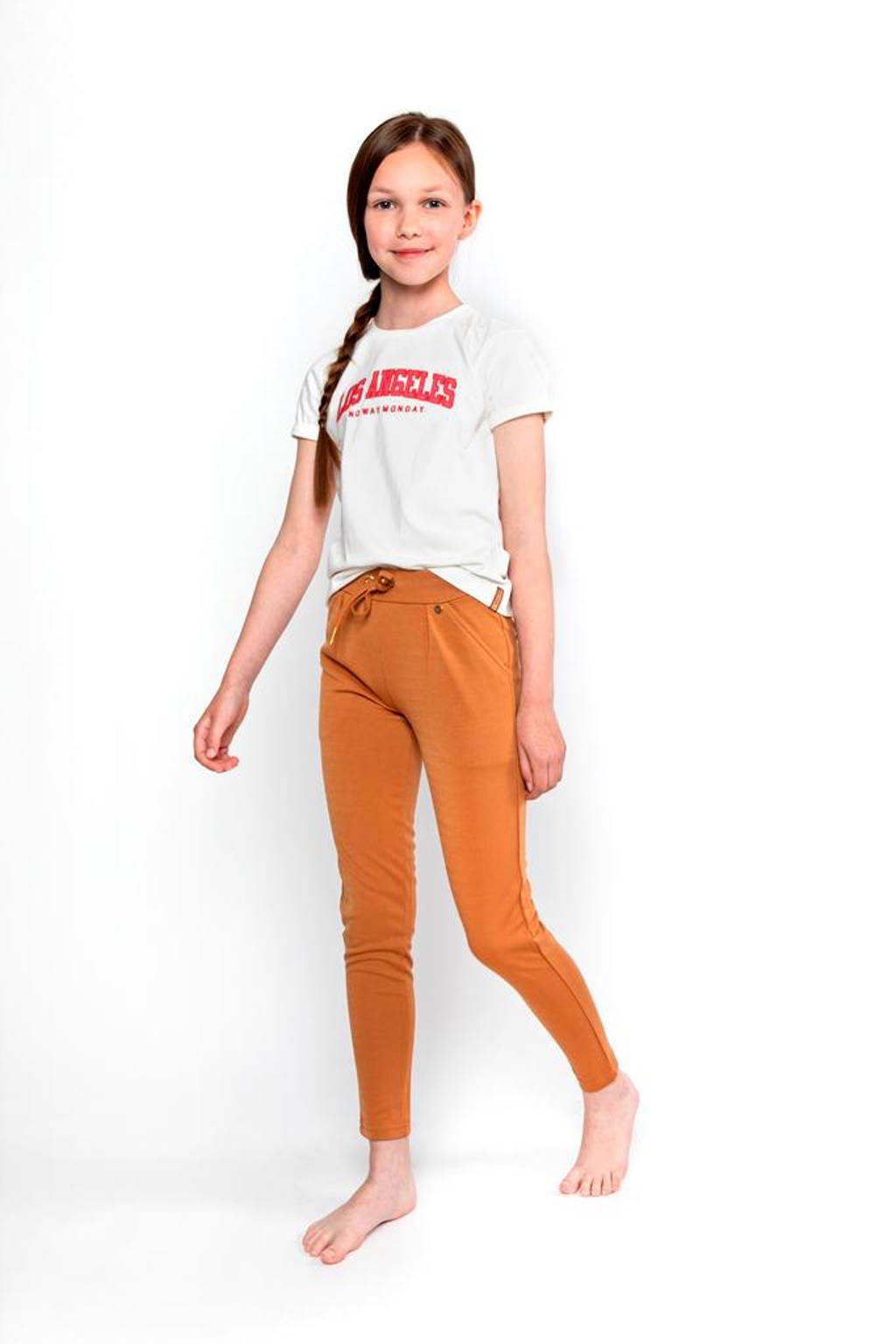 No Way Monday T-shirt met tekst offwhite
