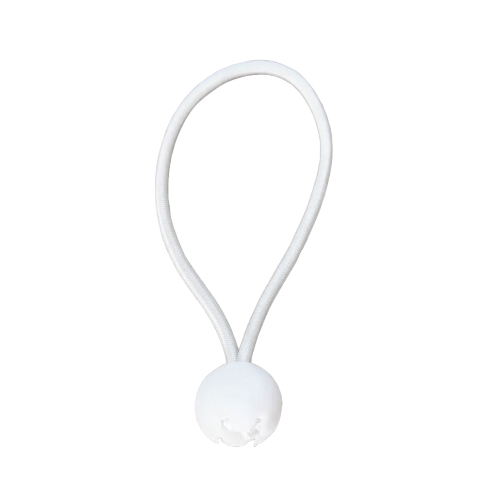 Spanngummi mit Kugel weiss 25 Stk. 18 cm