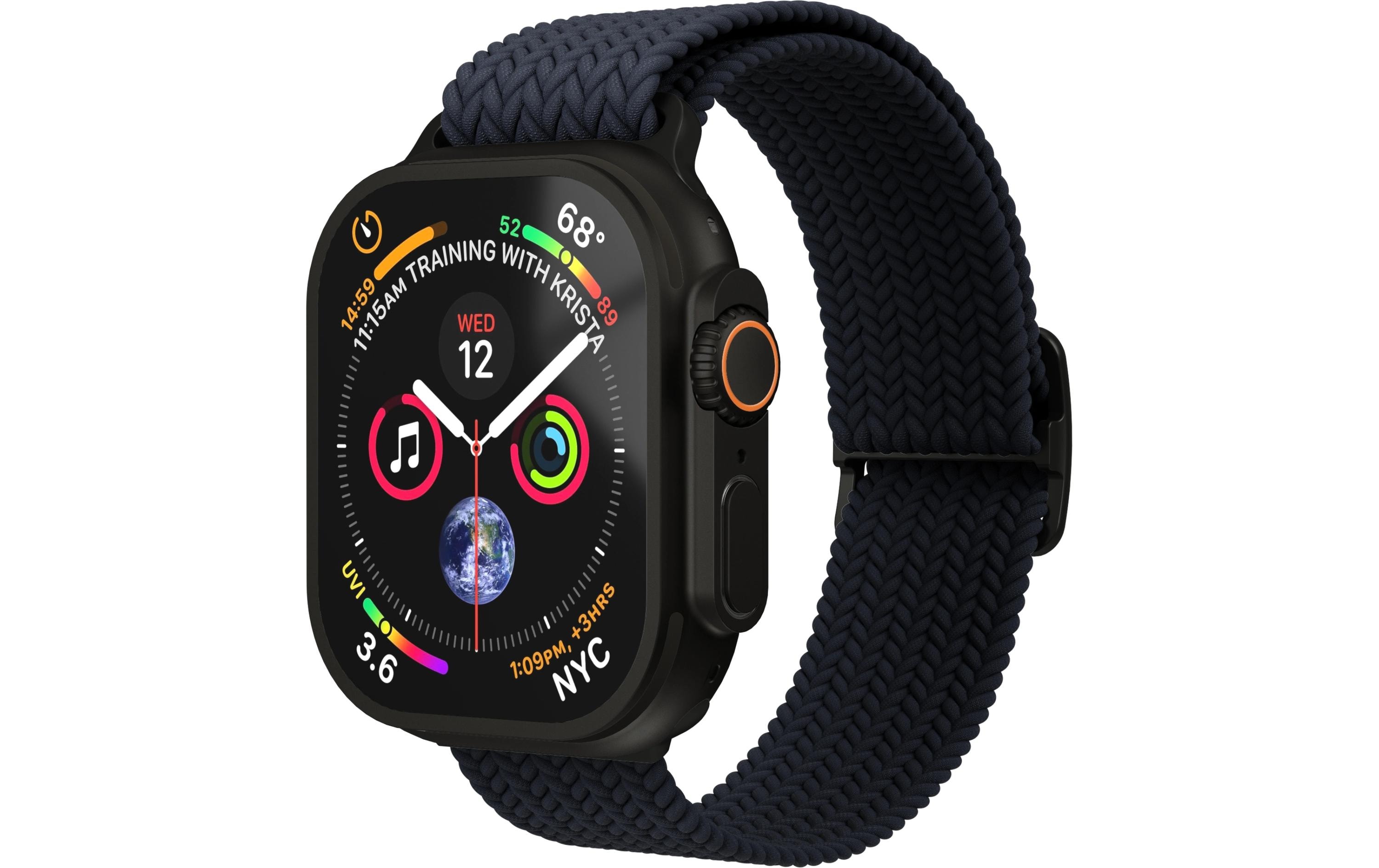 Armband Woven Loop Apple Watch 44/45/46/49 mm Navy BlackArmband für Apple Watch 44/45/46/49 mm