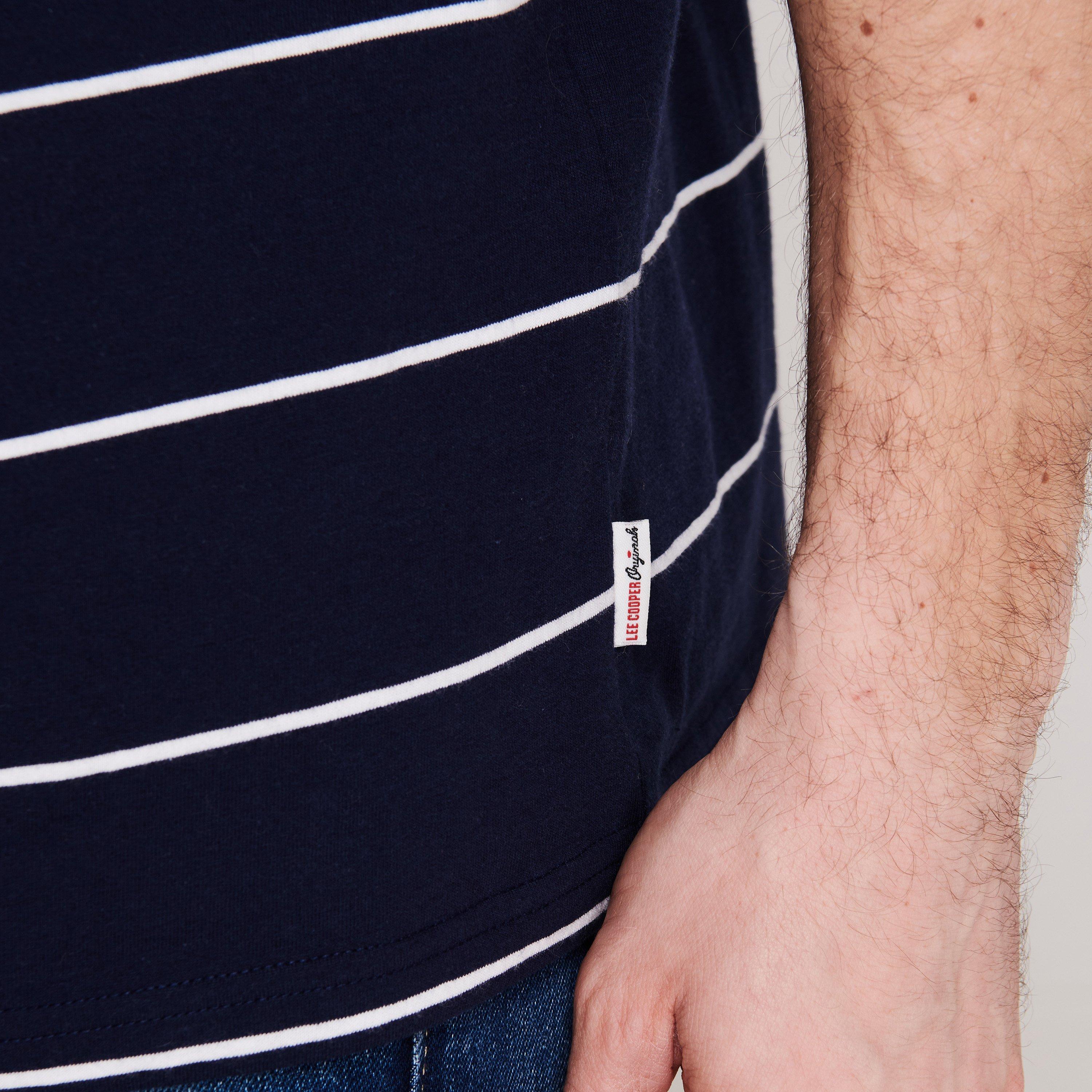 Lee Cooper Stripe Polo Mens