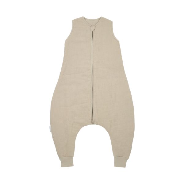 Meyco Baby Uni baby winter slaapoverall jumper - pre-washed hydrofiel - sand - 92cm