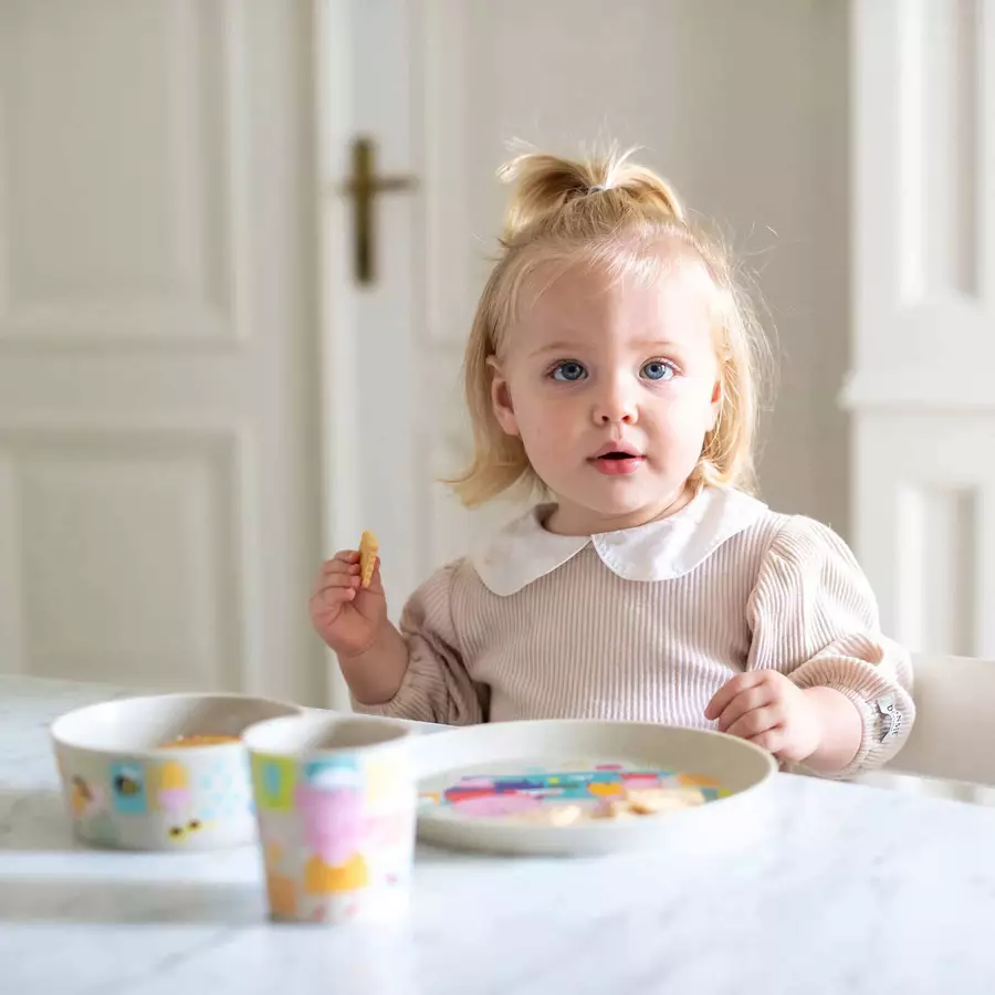 Koziol Kindergeschirrset Connect 3er Set organic-sand