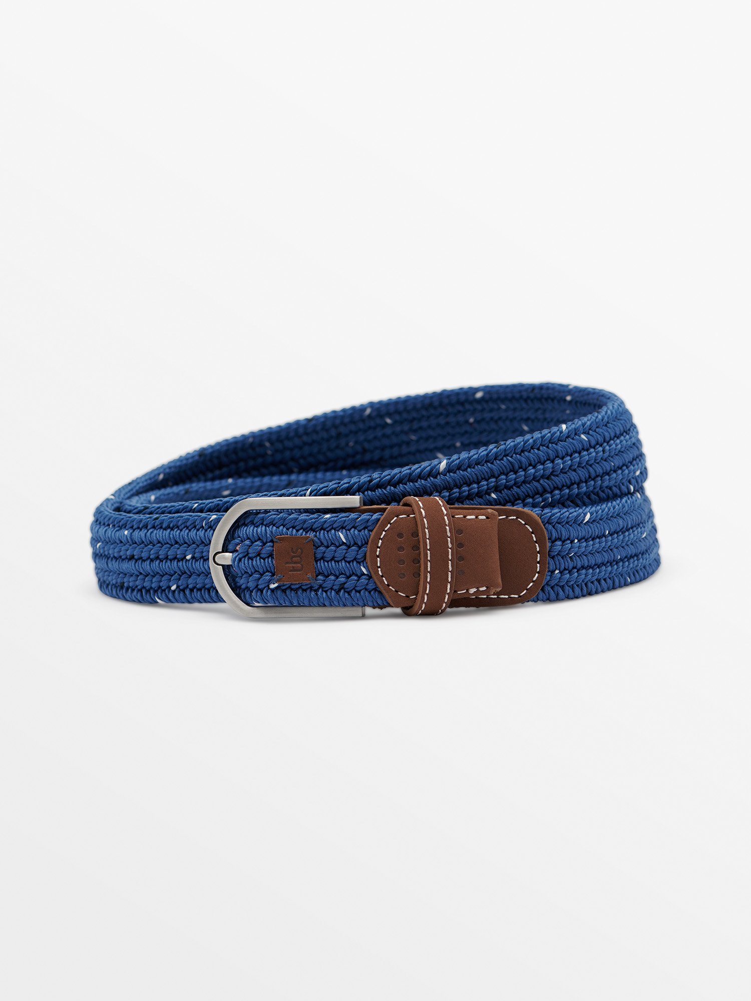 Ceinture Homme Tressée Elastique Bleu